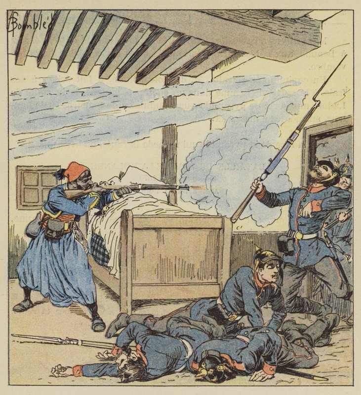 Heldenhafte Verteidigung von Ali-ben-Kacem von after Louis Charles Bombled
