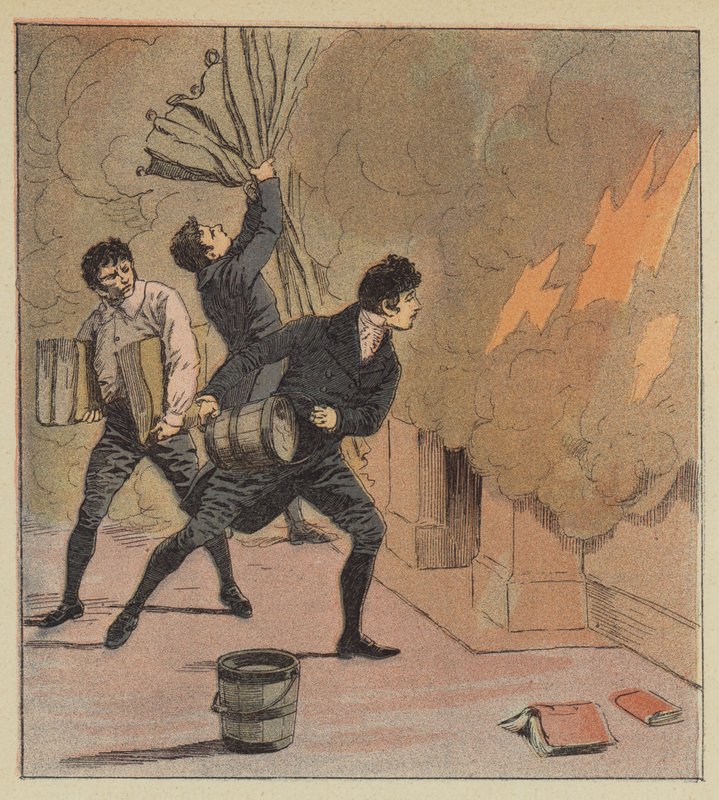 Brand in Longwood von after Louis Charles Bombled