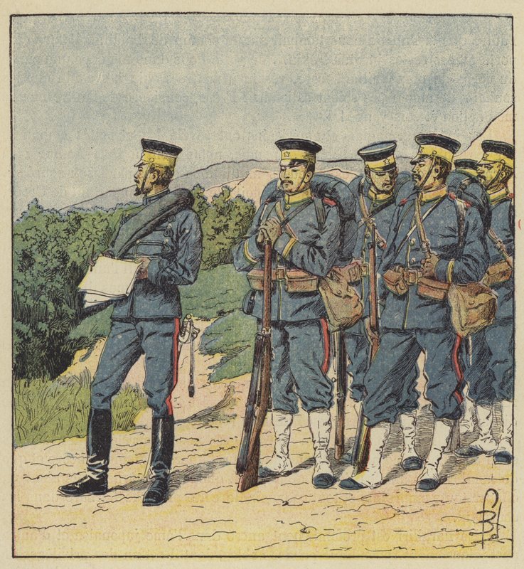 Japanische Linieninfanterie von after Louis Charles Bombled