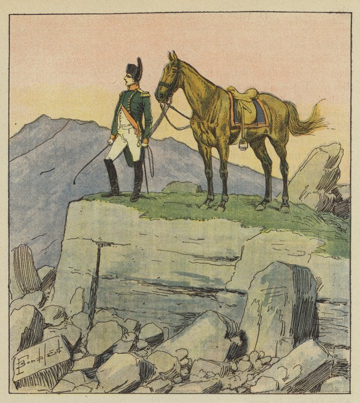 Der Kaiser inmitten der Ruinen von after Louis Charles Bombled