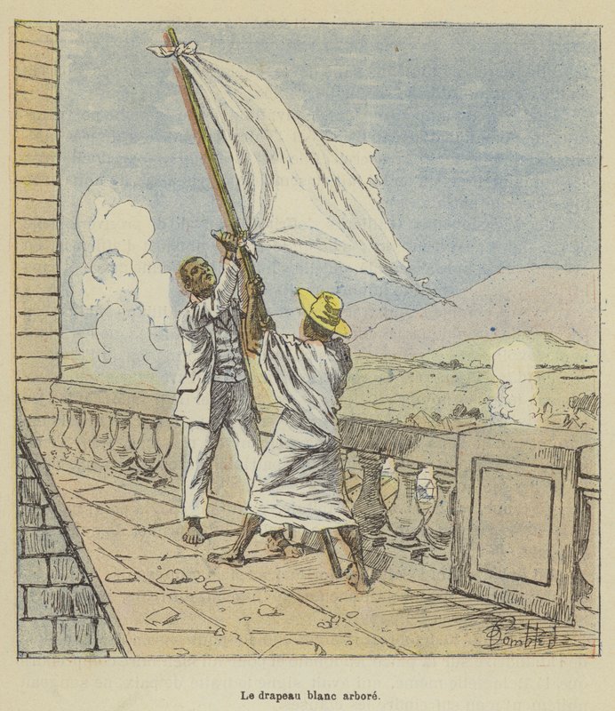 Die weiße Fahne gehisst von after Louis Charles Bombled