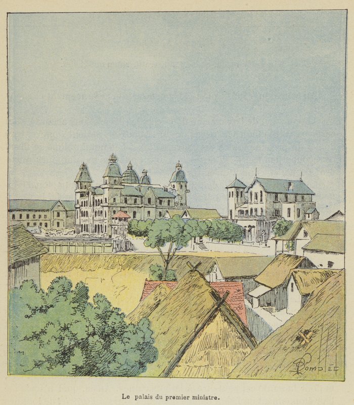 Der Palast des Premierministers von after Louis Charles Bombled