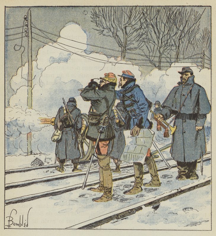 Die Maschinengewehre von General Tripart von after Louis Charles Bombled