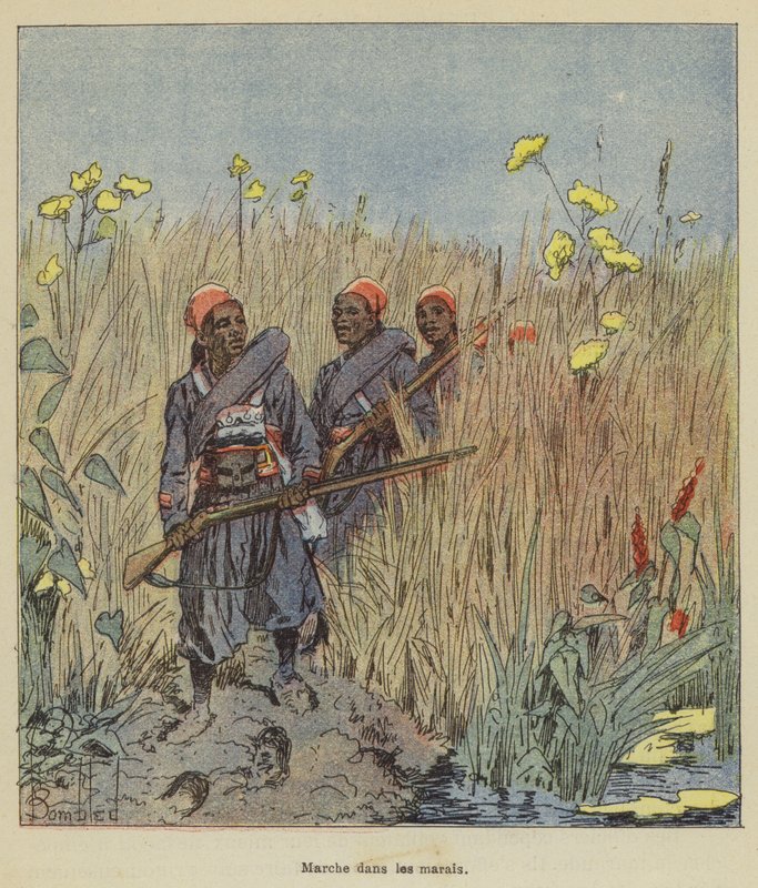 Marsch durch die Sümpfe von after Louis Charles Bombled