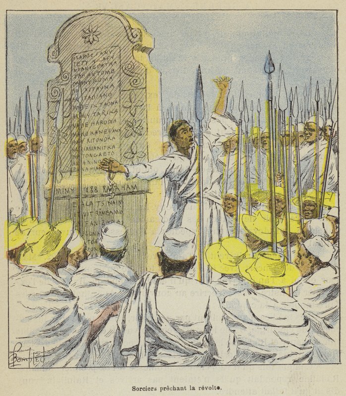 Hexen predigen den Aufstand von after Louis Charles Bombled