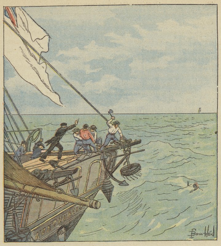 Ein Mann über Bord von after Louis Charles Bombled