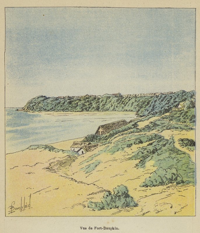 Ansicht von Fort-Dauphin von after Louis Charles Bombled