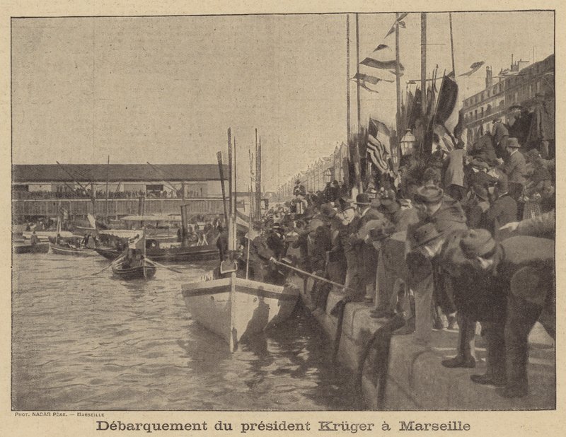 Präsident Kruger von Transvaal bei der Ankunft in Marseille von after Nadar