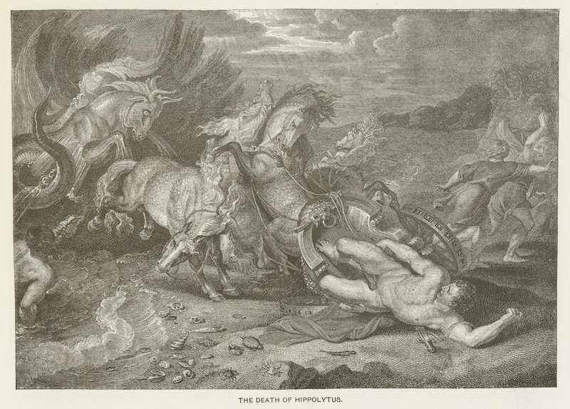 Der Tod von Hippolytus von after Peter Paul Rubens