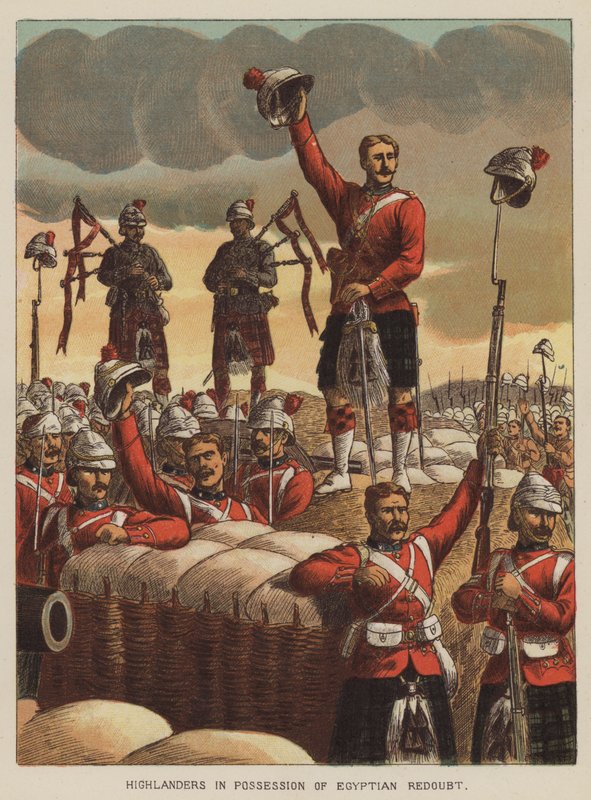 Highlanders in Besitz eines ägyptischen Redoubts von after Richard Simkin