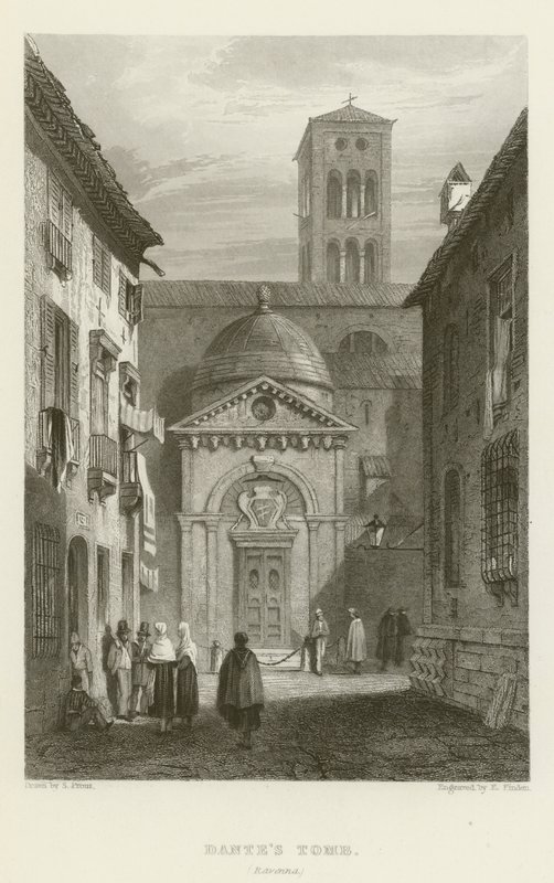 Dantes Grab, Ravenna von Samuel (after) Prout